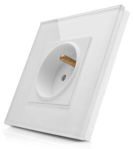 Kompletní 230V zásuvka ve skleněném rámečku R-1Socket-FR-WW
