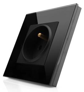 Kompletní 230V zásuvka ve skleněném rámečku R-1Socket-FR-BB