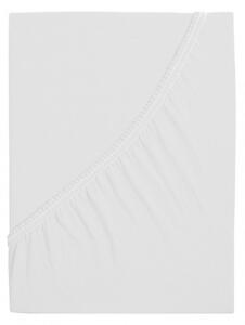 B.E.S. PETROVICE Prostěradlo Jersey česaná bavlna MAKO - Bílá 200 x 220 cm