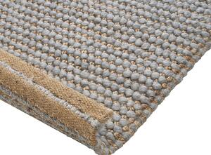 Vlněný koberec 80 x 150 cm šedý/hnědý BANOO