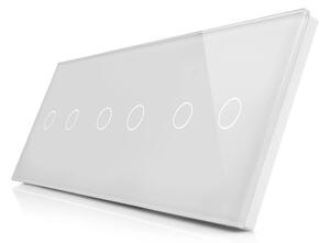 Skleněný panel pro 3 dvojité vypínače ROON - R-2C/2C/2C-W