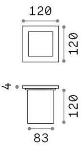 Ideal Lux - Venkovní nájezdové svítidlo 1xG9/15W/230V IP54