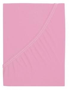 B.E.S. PETROVICE Prostěradlo Jersey česaná bavlna MAKO - Růžová 90 x 200 cm