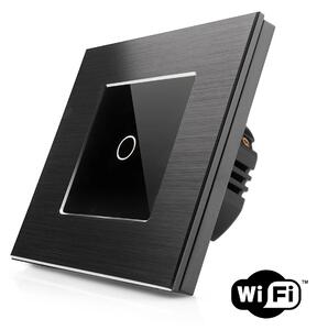 Dotykový vypínač z broušeného hliníku s wifi R-T601-wifi-ALU-BB