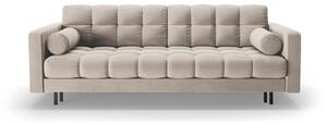 Béžová sametová rozkládací/s úložným prostorem pohovka 222 cm Bali – Cosmopolitan Design