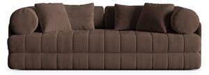 Hnědá sametová rozkládací pohovka 206 cm Kemi – Cosmopolitan Design