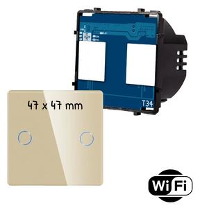 Modul dvojitého dotykového vypínače s wifi R-T602-wifi+CR-G