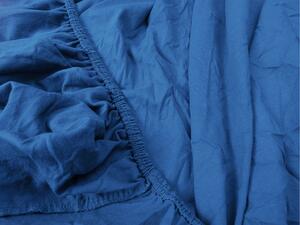 Jersey prostěradlo EXCLUSIVE tmavě modré 180 x 200 cm