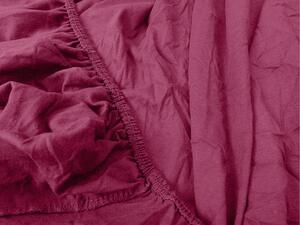 Jersey prostěradlo tmavě růžové 180 x 200 cm