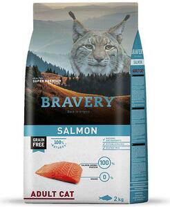 Cat ADULT Krmivo pro kočky 7kg - losos BRAVERY 2100940