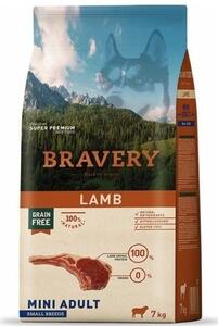 Dog ADULT mini Krmivo pro psy 2kg - jehněčí BRAVERY 1003509