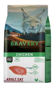 Cat ADULT Krmivo pro kočky 2kg - kuře BRAVERY 2100944