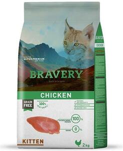 Cat KITTEN Krmivo pro kočky 2kg - kuře BRAVERY 2100947