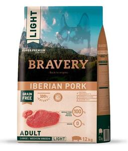 Dog LIGHT large/medium Krmivo pro psy 12kg - Iberské vepřové maso BRAVERY 1003781