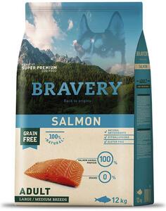 Dog ADULT large/medium Krmivo pro psy 4kg - losos BRAVERY 1003515