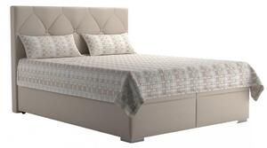 Manželská postel Gabriela 160x200 krémová, bez matrace - BLANAŘ
