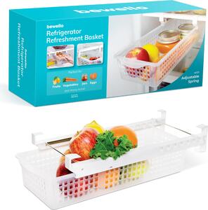 Bewello - Organizér do chladniky - 41 x 16 x 9,5 cm - výsuvná zásuvka - úloný box do chladniky - koíky do chladniky na zeleninu nebo ovoce - do chladniky - skín - spíe