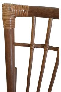 Set kulatý skleněný stůl a 4 židle z bambusu