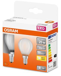 SADA 2x LED Žárovka P45 E14/2,5W/230V 2700K - Osram