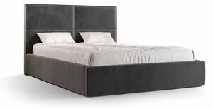 Manželská postel 160 cm Alfonso (tmavě šedá) (s roštem a úložným prostorem). 1046799