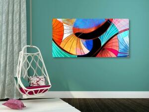 Obraz abstraktní pestrobarevná abstrakce - 100x50 cm