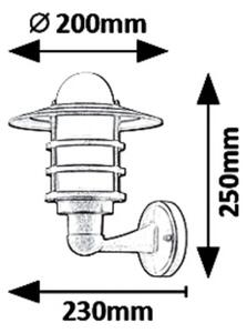 Rabalux 7678 - Venkovní nástěnné svítidlo DARRINGTON 1xE27/20W/230V IP44