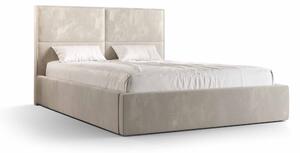 Manželská postel 140 cm Alfonso (béžová) (s roštem a úložným prostorem). 1046797
