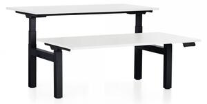 Výškově nastavitelný stůl OfficeTech Dual, 160 x 80 cm, černá podnož