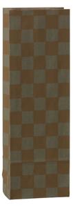 Papírový sáček Checker Mint / Ocher 24 cm – set 5 ks