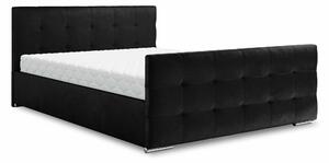 Manželská postel 160 cm Billie (černá) (s roštem a úložným prostorem). 1046823