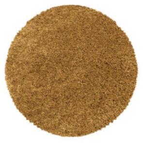 Chlupatý kusový koberec Sydney Shaggy 3000 gold kruh | Žlutá Typ: kulatý 200x200 cm