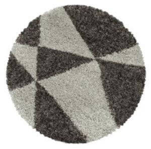 Moderní kusový koberec Tango Shaggy 3101 taupe kruh | Vícebarevná Typ: kulatý 200x200 cm