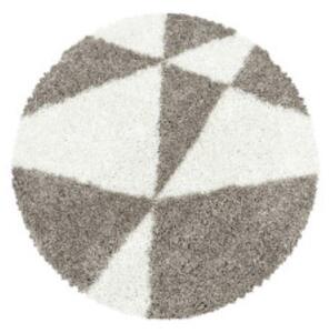 Moderní kusový koberec Tango Shaggy 3101 beige kruh | Béžová Typ: kulatý 80x80 cm