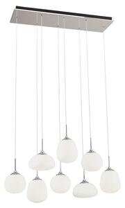 REDO 01-2082 KIWI závěsné svítidlo 8xG9 lesklý chrom, bílá