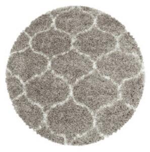 Moderní kusový koberec Salsa Shaggy 3201 beige kruh | Béžová Typ: kulatý 200x200 cm