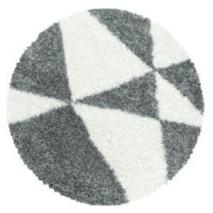 Moderní kusový koberec Tango Shaggy 3101 grey kruh | Vícebarevná Typ: kulatý 200x200 cm