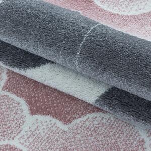 Dětský kusový koberec Funny 2101 pink kruh | Růžová Typ: kulatý 120x120 cm