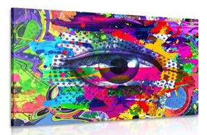 Obraz lidské oko v pop-art stylu - 60x40 cm