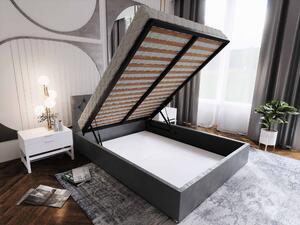 Manželská postel 160 cm Danita (bordó) (s roštem a úložným prostorem). 1046855