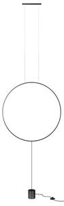 REDO 01-2199 SLICK závěsná/stojací lampa D815mm LED 28W/1735lm 3000K černá