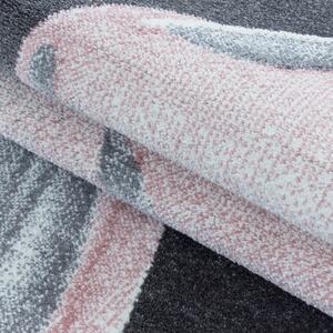 Dětský kusový koberec Funny 2107 pink kruh | Vícebarevná Typ: kulatý 160x160 cm