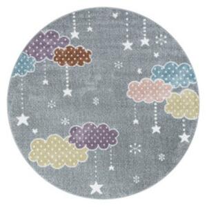 Dětský kusový koberec Lucky 3611 grey kruh | Šedá Typ: kulatý 120x120 cm