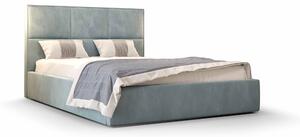 Manželská postel 140 cm Elna (modrá) (s roštem a úložným prostorem). 1046897