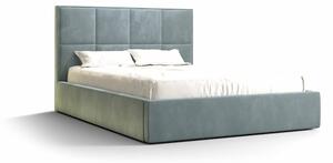Manželská postel 180 cm Gino (modrá) (s roštem a úložným prostorem). 1046937
