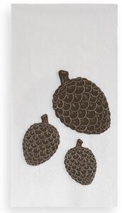Storefactory Scandinavia Papírové ubrousky Pine Cones - White SF631