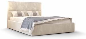 Manželská postel 140 cm Elna (béžová) (s roštem a úložným prostorem). Vlastní profesionální přeprava až k Vám domů 1046902
