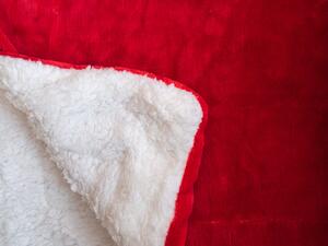 Luxusní červená beránková deka z mikroplyše RED, 150x200 cm