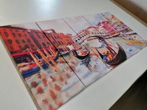 5-dílný obraz benátská gondola - 100x50 cm