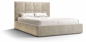Manželská postel 160 cm Gino (béžová) (s roštem a úložným prostorem). 1046934