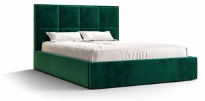 Manželská postel 180 cm Gino (tmavě zelená) (s roštem a úložným prostorem). 1046940